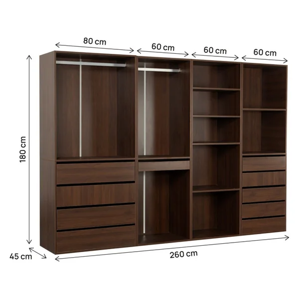 Kit dressing " Opéra " modulable - 4 éléments - Marron - Imagen 3
