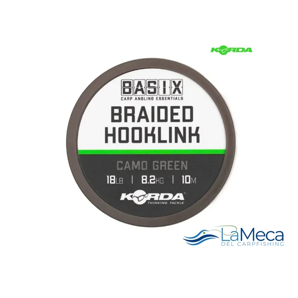 KORDA BASIX BRAIDED HOOKLINK 18 LB 10 M
