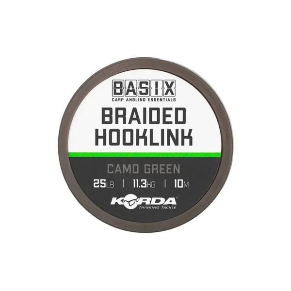 KORDA BASIX BRAIDED HOOKLINK 25 LB 10 M