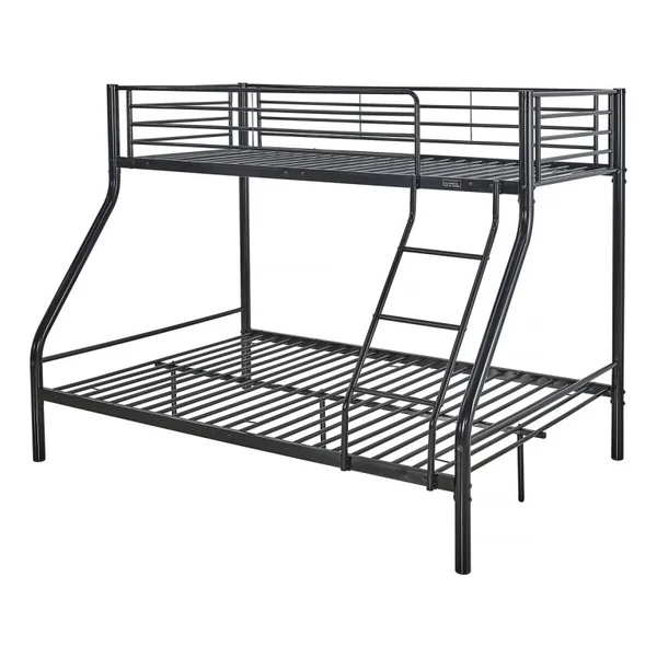 Letto a castello in metallo "Leo" - Nero
