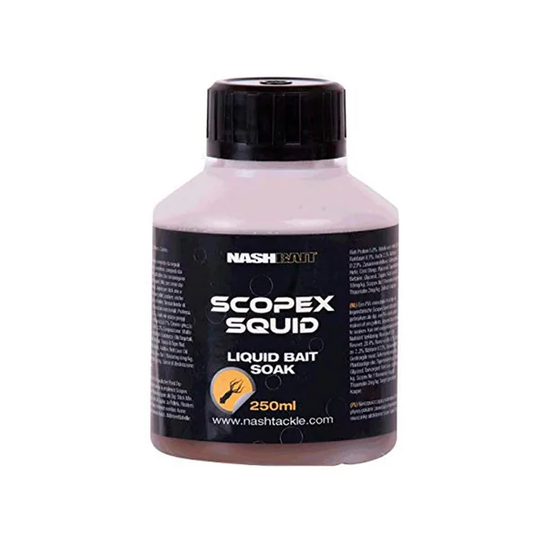 LIQUID BAIT SOAK NASH SCOPEX SQUID 250ML