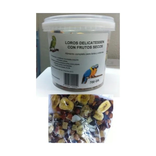 LOROS DELICATESSE FRUTAS 700 GR.PRODAC