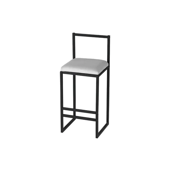 Metall-Barhocker "Nordic" 35 x 35 x 84 cm - Creme