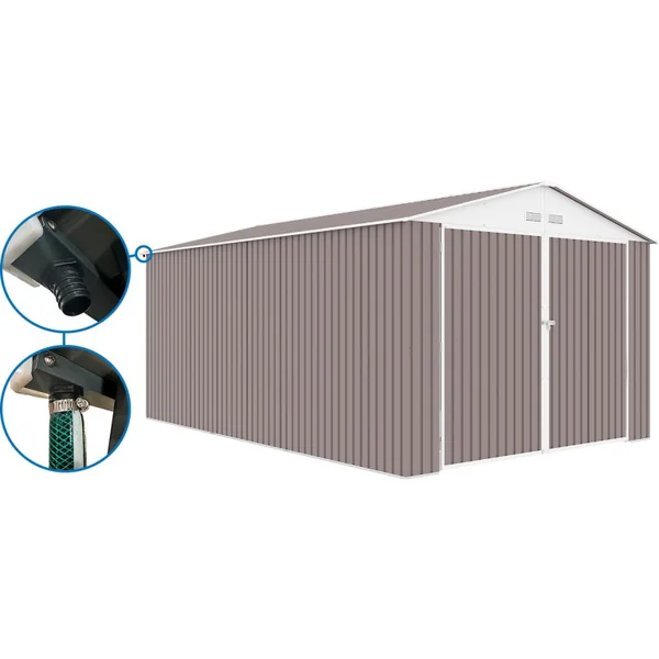 Metallgarage „Nevada“ - 18,56 m² mit Dachrinne