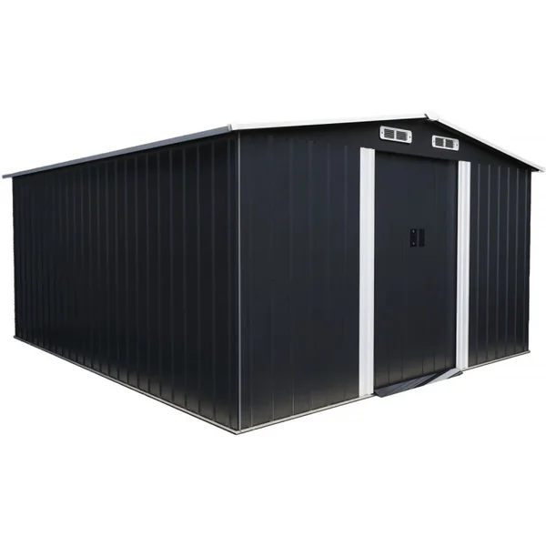 Metallgerätehaus mit Schiebetür "Boston" - 13 m² - Grau