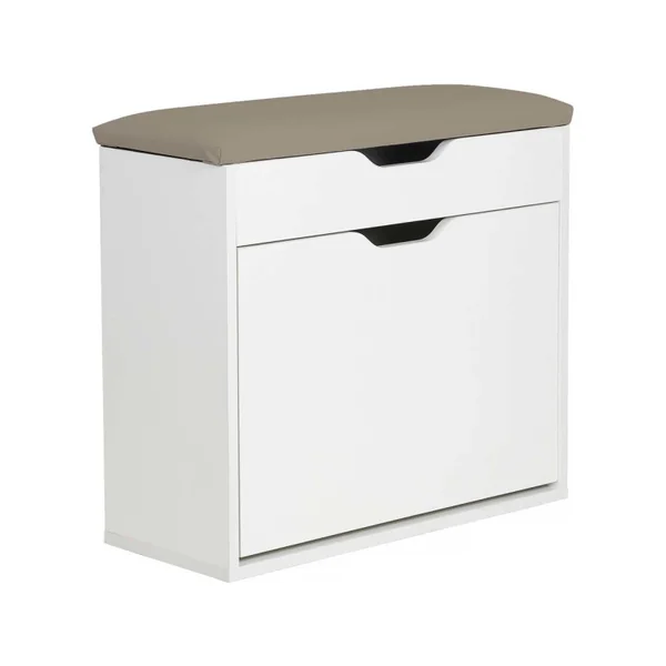Meuble à chaussures "Wade" - 60 x 23.8 x 68 cm - Blanc