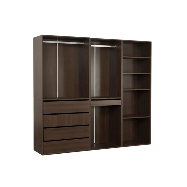 Modulares Ankleideset "Opéra" - 3 Elemente - Braun