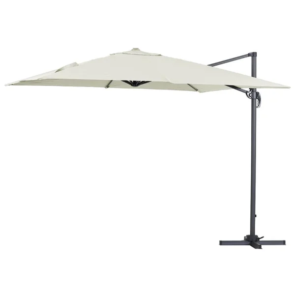 Parasol déporté "Sun 3" - 3 x 3 m - Ecru