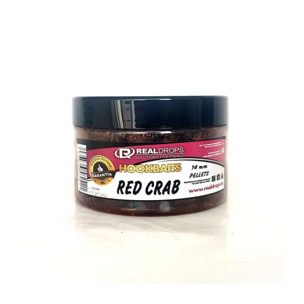 PELLETS HOOKBAITS RED CRAB 14 MM REAL DROPS