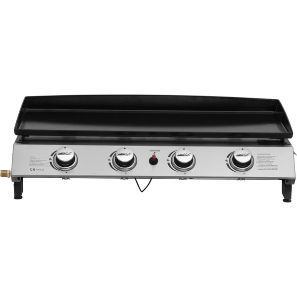 Plancha mit 4 Gasbrennern "Jolly" - 10 kW - Grau