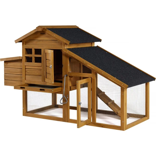 Pollaio "Clochette" con nido in legno - Marrone - Imagen 3