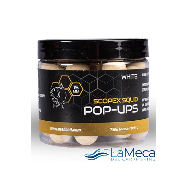 POP UP NASH WHITE SCOPEX SQUID 15MM 75GR