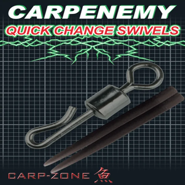 QUICK CHANGE SWIVEL Nº8 10UDS +10 ANTI TANGLE CARP ZONE
