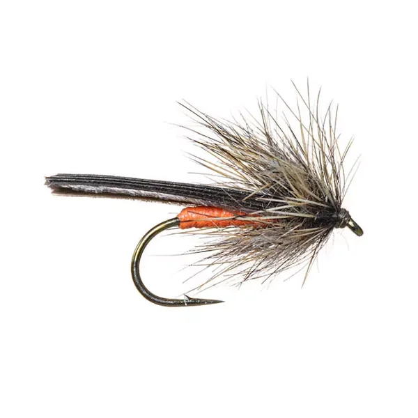 Realistic Orange Body Sedge mosca seca