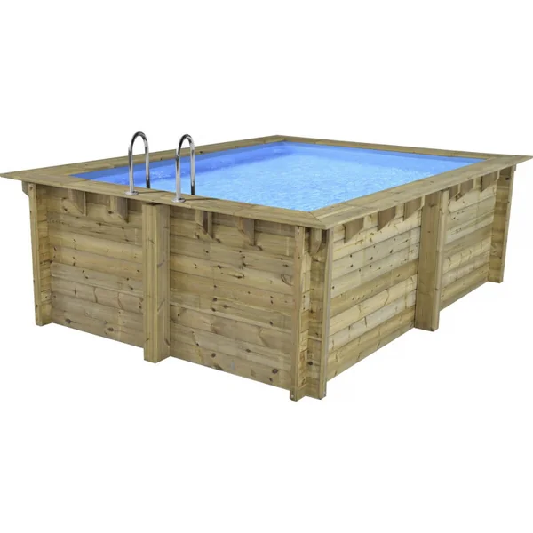 Rechteckiger Holzpool „Maldives “ – 3,20 x 3,20 x 1,24 M