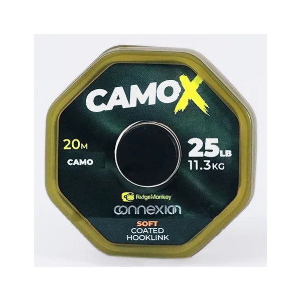 RIDGEMONKEY CONNEXION CAMOX SOFT COATED HOOKLINK 25 LB