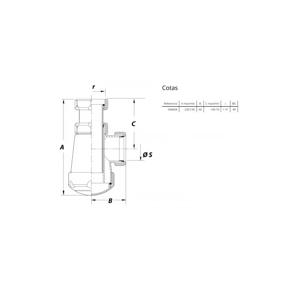 S-69 Sifón botella extensible 1 1/2" - Imagen 2
