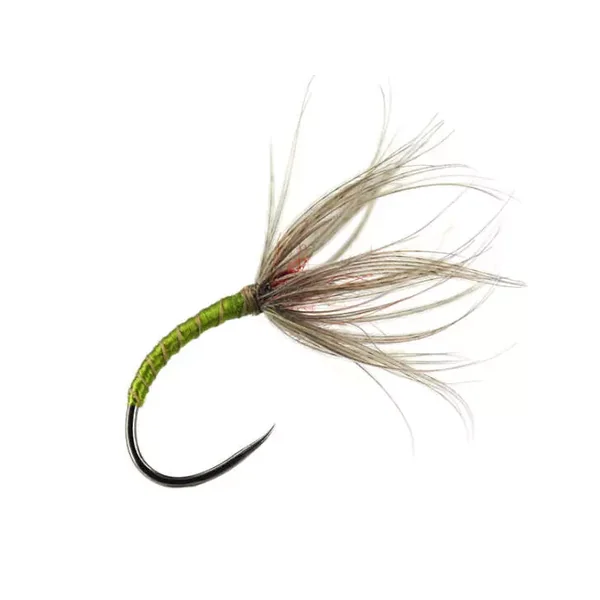Sakasa Kebari Olive Mallard mosca tenkara