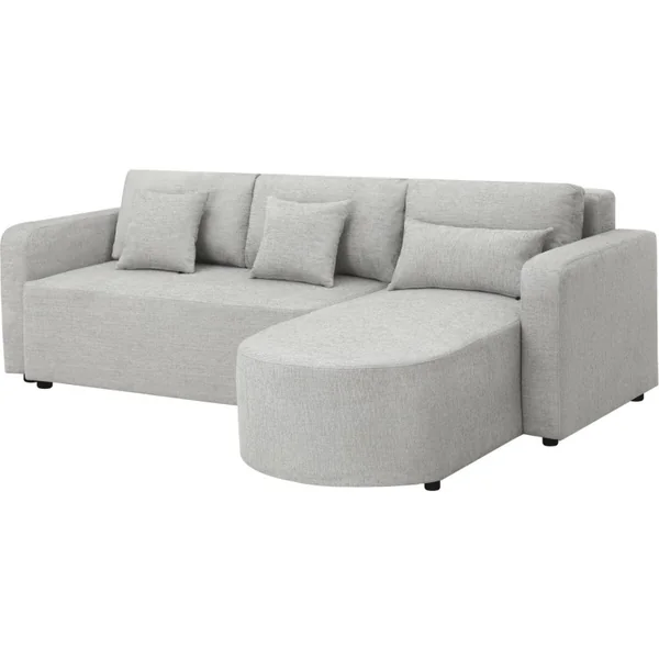 Sofá esquinero convertible y reversible de tela "Charles" - 3 plazas - Gris