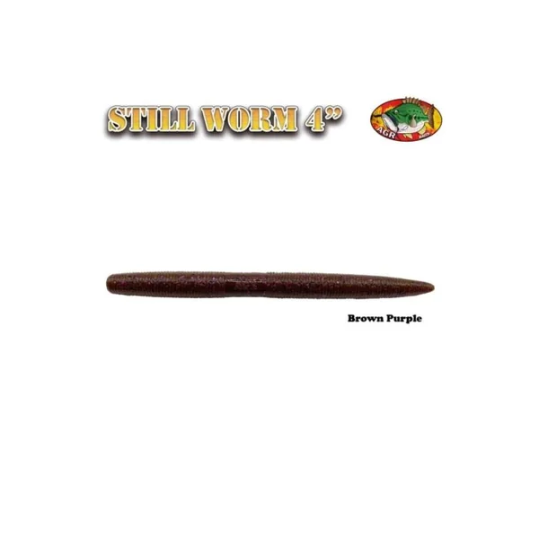 Still Worm Brown Purple 4 - AGR BAITS - Imagen 2