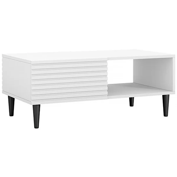 Table basse "Nakomo " - 100 x 41 x 52 cm - Blanc