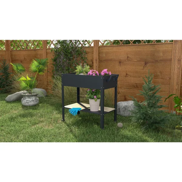 Table de rempotage "Hibiscus" - 82 x 43 x 83 cm - Anthracite - Imagen 2