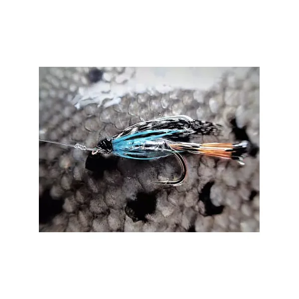 Teal Blue And Silver mosca agohada - Imagen 2