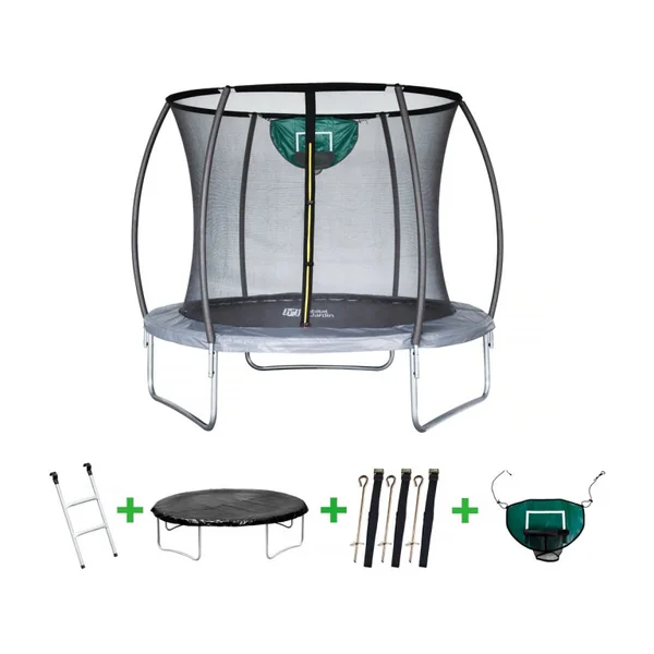 Trampolin mit Innennetz "Jumper" - Ø 4,60 m - Grau