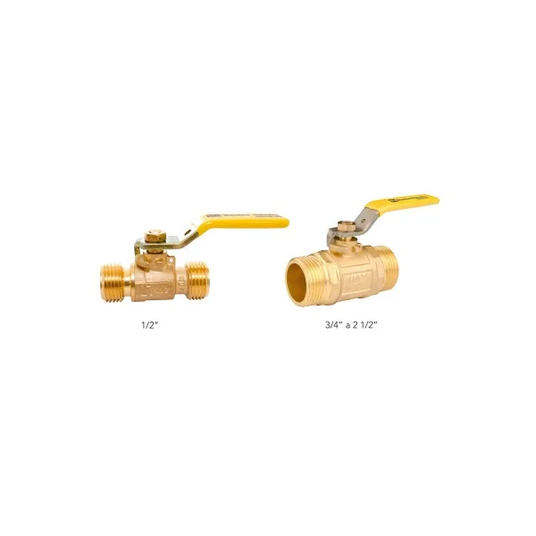 Valvula esfera gas palanca M-M 1"