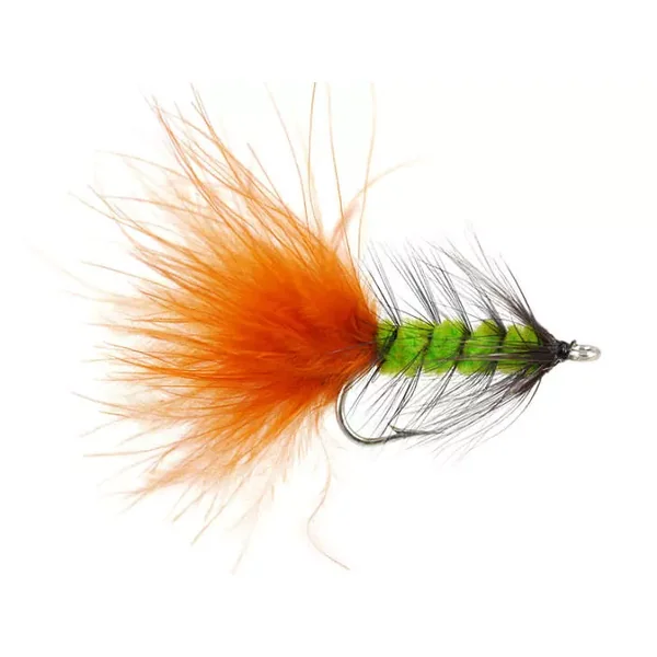 Whooly Bugger Brown Green mosca trucha de mar